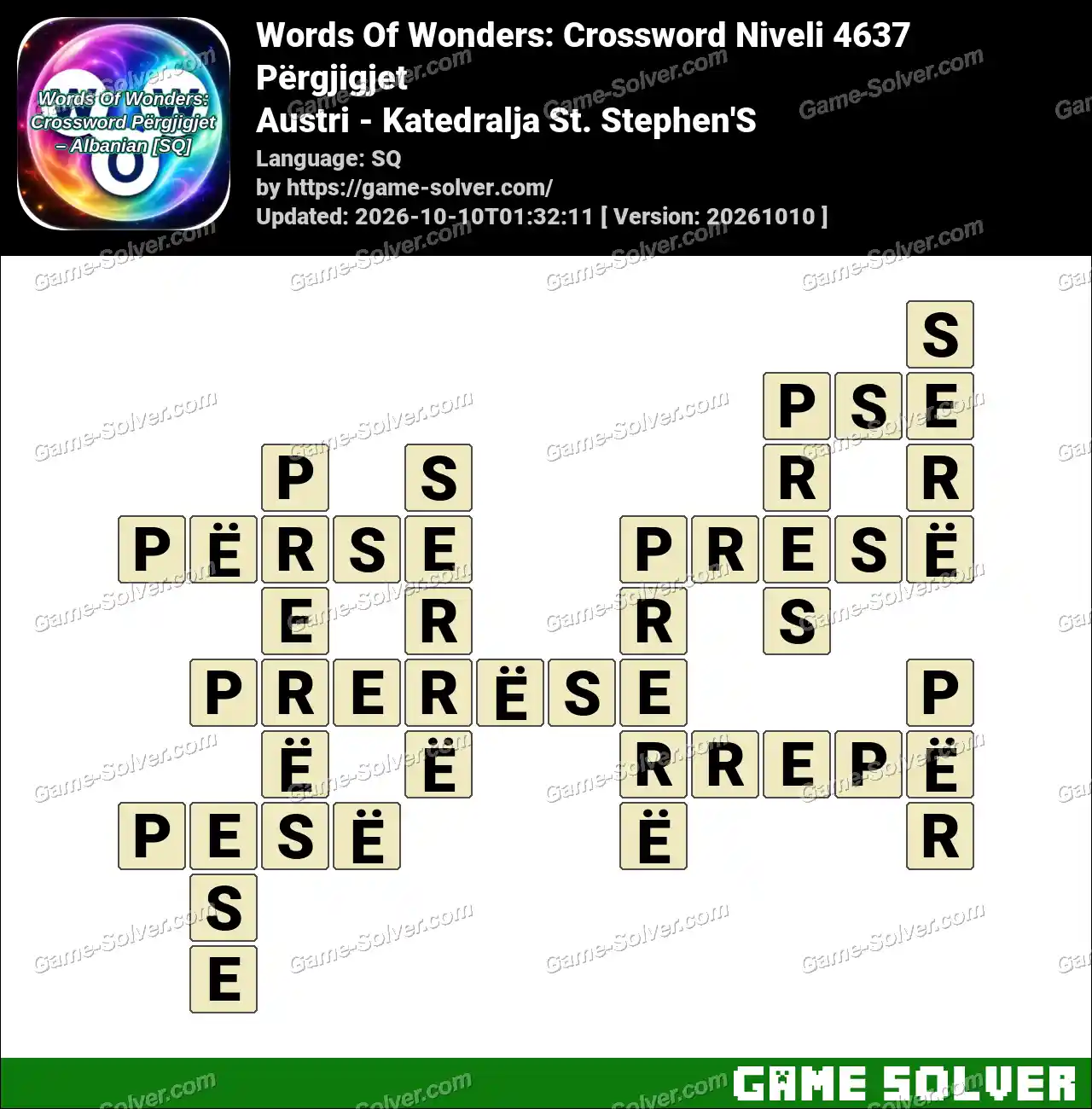 Words Of Wonders: Crossword Niveli 4637 Përgjigjet – Austri – Katedralja St. Stephen’S